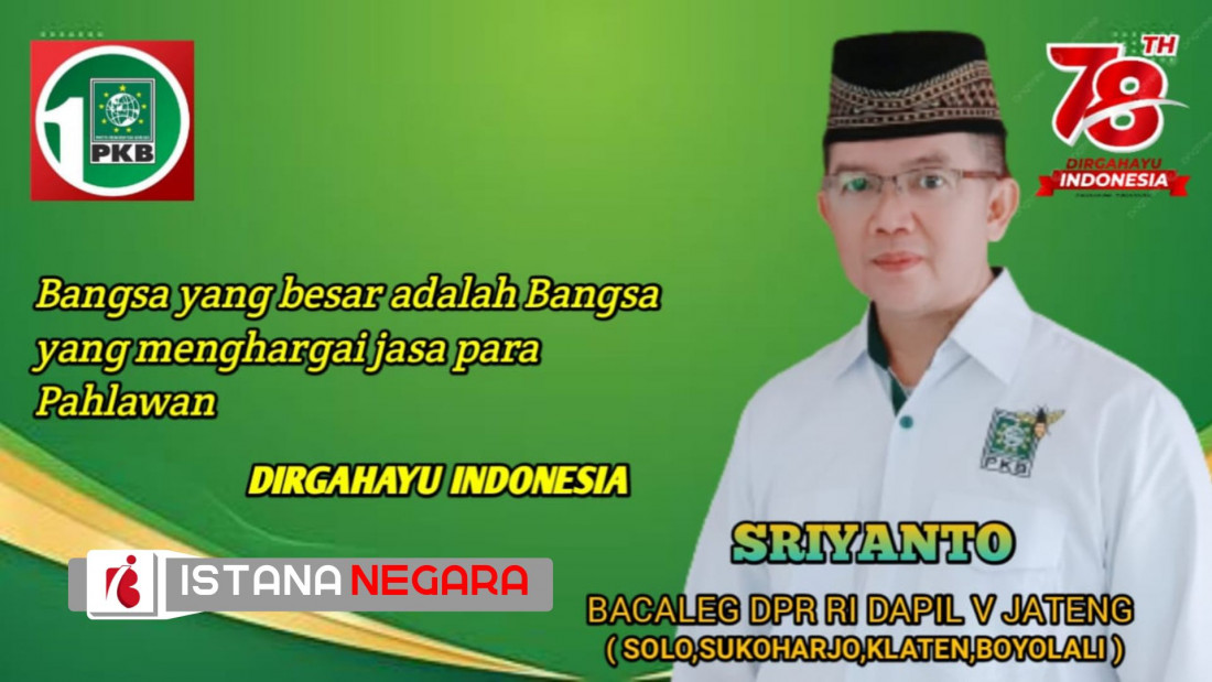 SRIYANTO BACALEG DPR RI DAPIL V JATENG DARI PKB