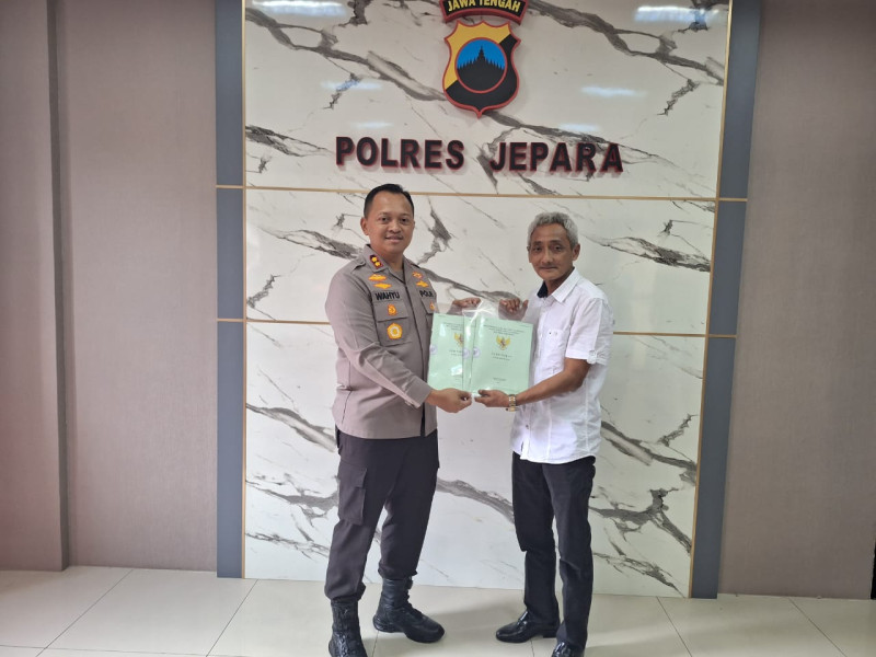 Terima Sertifikat Lahan Hibah dari Pemprov Jateng, Polres Jepara Akan Bangun Kantor Satpas